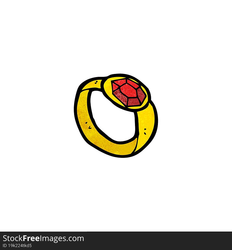 Cartoon Ruby Ring