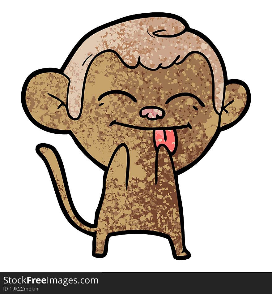 funny cartoon monkey. funny cartoon monkey