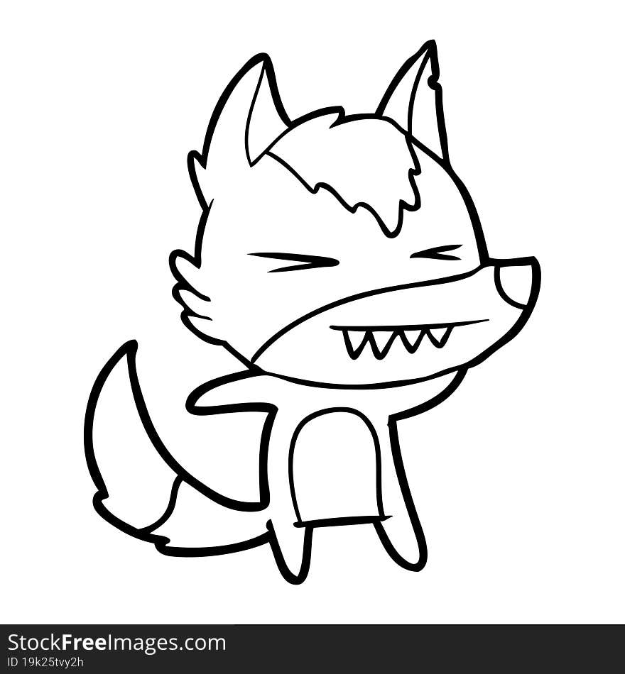 angry wolf cartoon. angry wolf cartoon