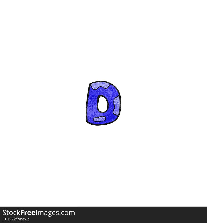 child\'s drawing of the letter d