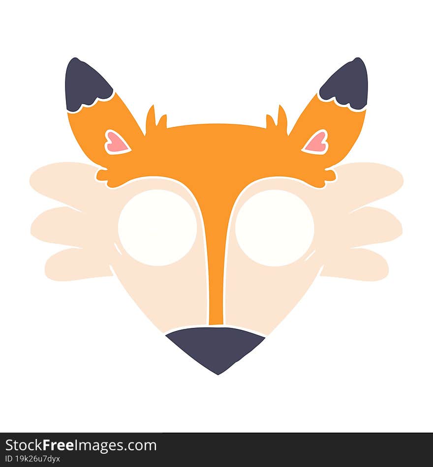 flat color style cartoon startled fox