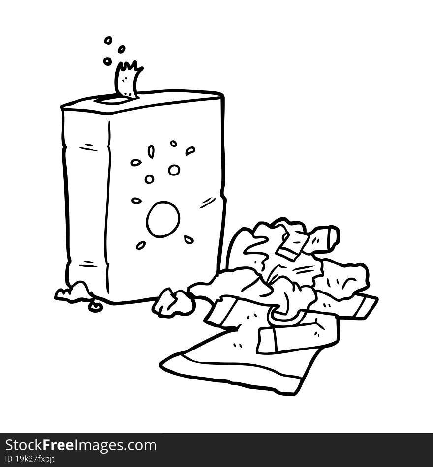 line drawing of a washing powder and laundry. line drawing of a washing powder and laundry