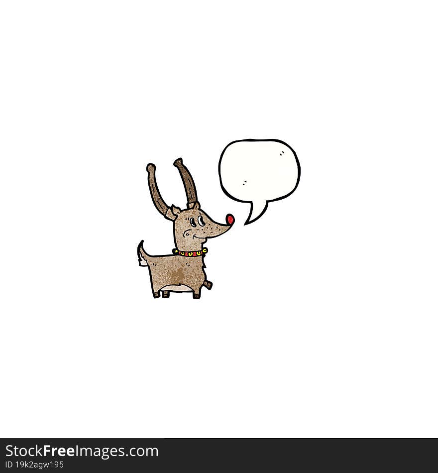 reindeer with speech bubble cartoon