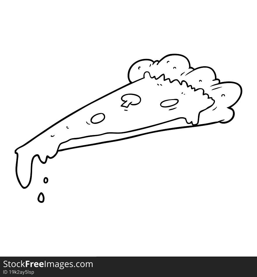 cartoon slice of pizza. cartoon slice of pizza