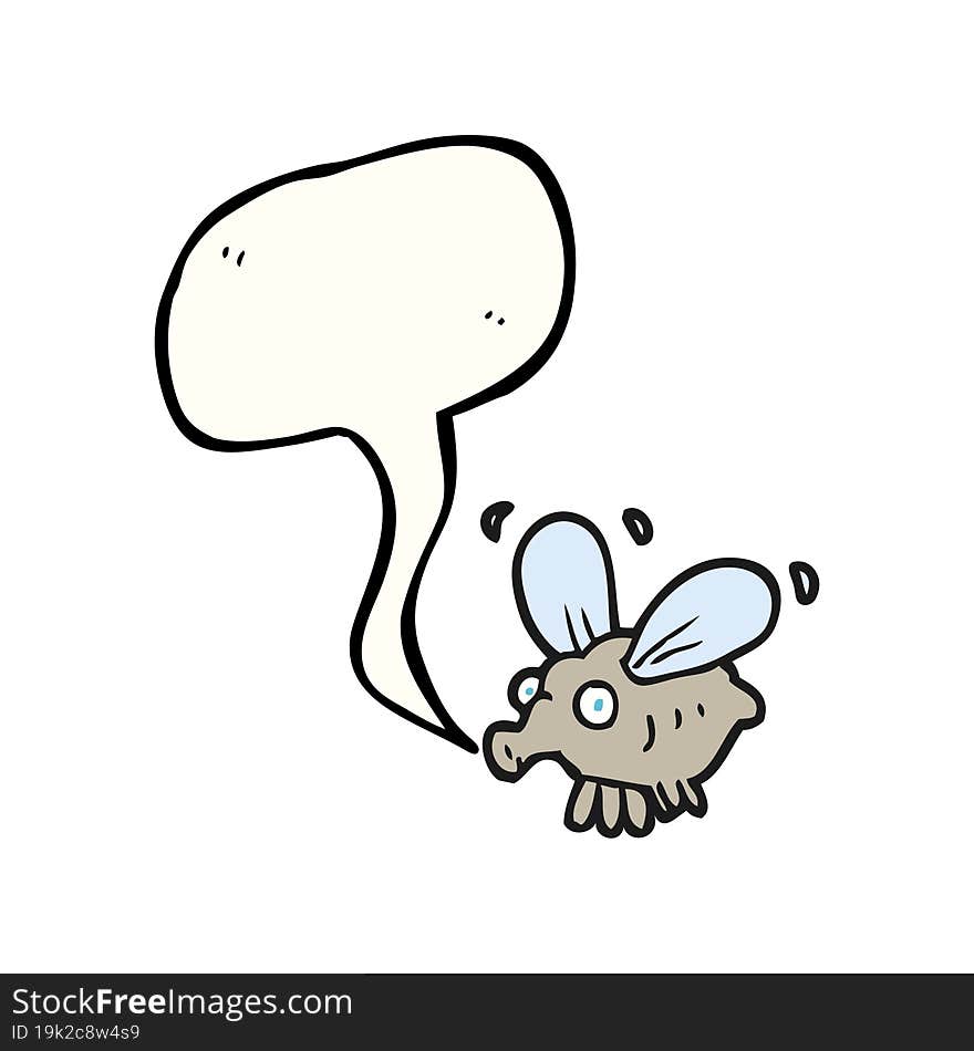 Speech Bubble Cartoon Fly