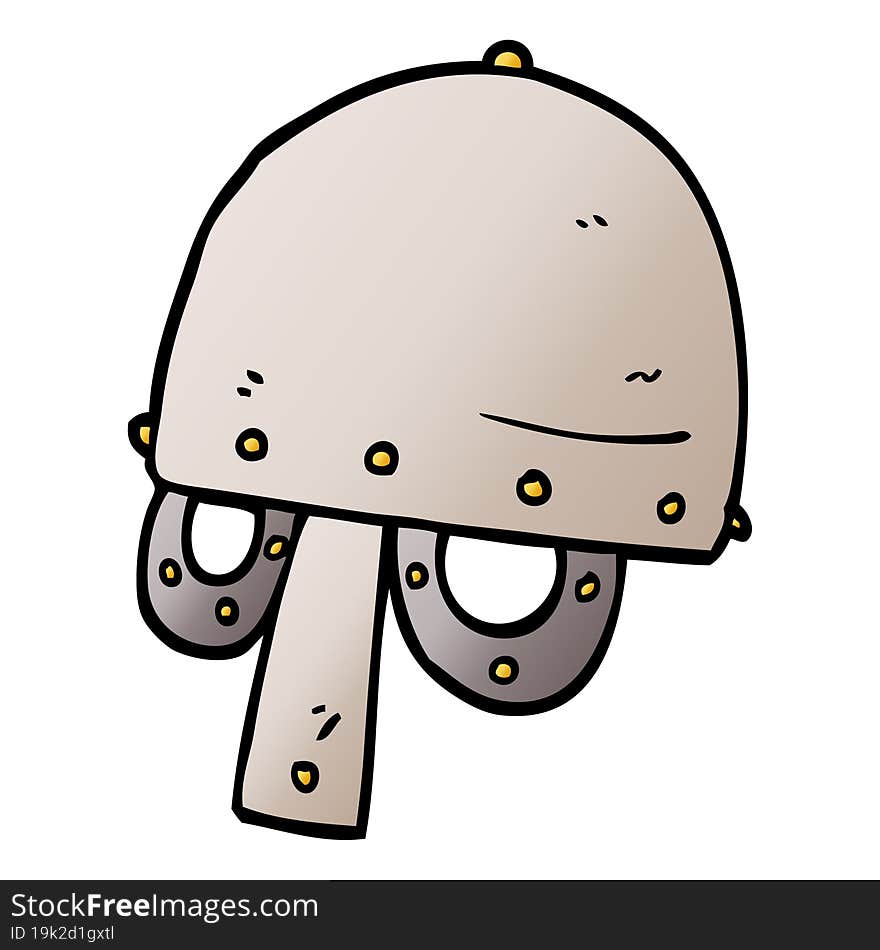 Cartoon Doodle Viking Helmet