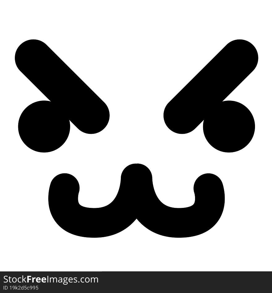 simple mean animal face icon