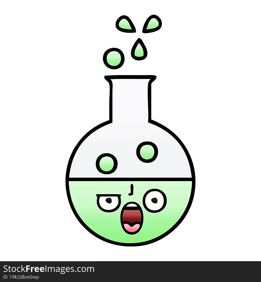 gradient shaded cartoon of a test tube