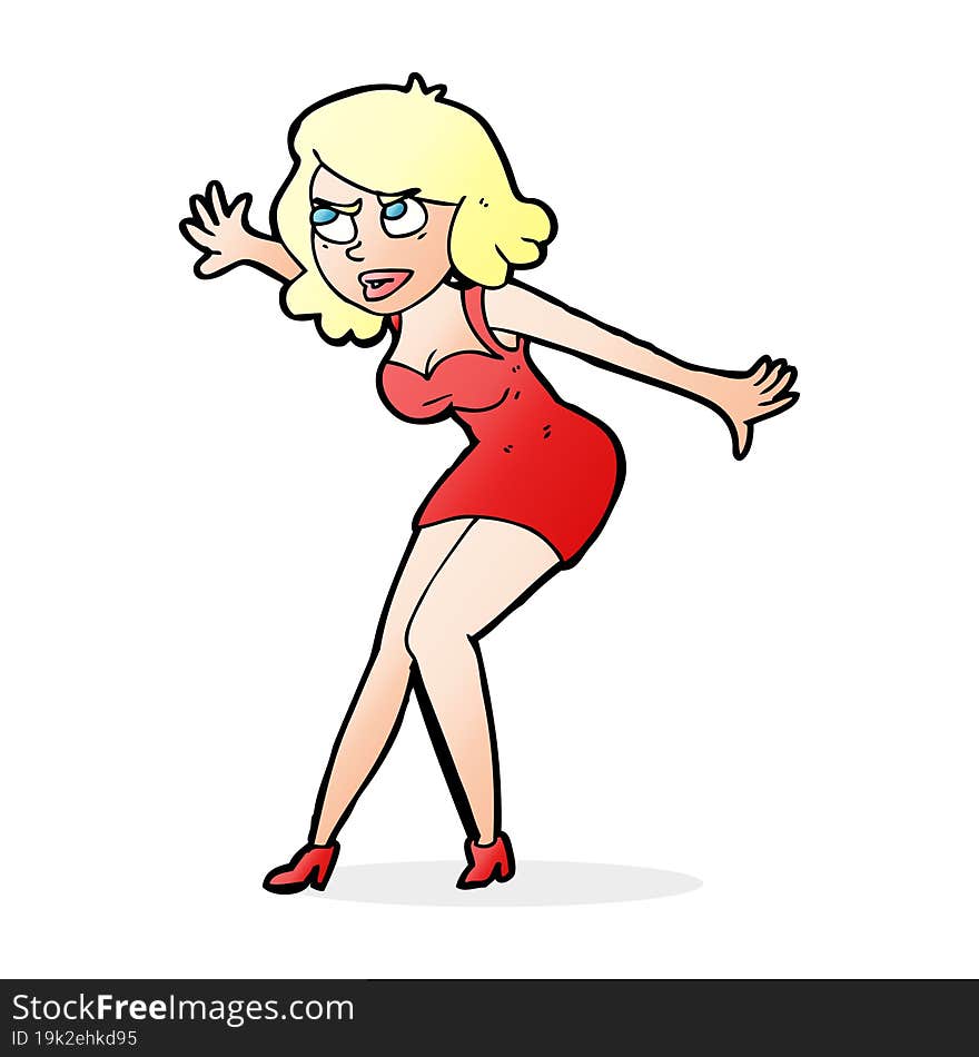 Cartoon Female Spy