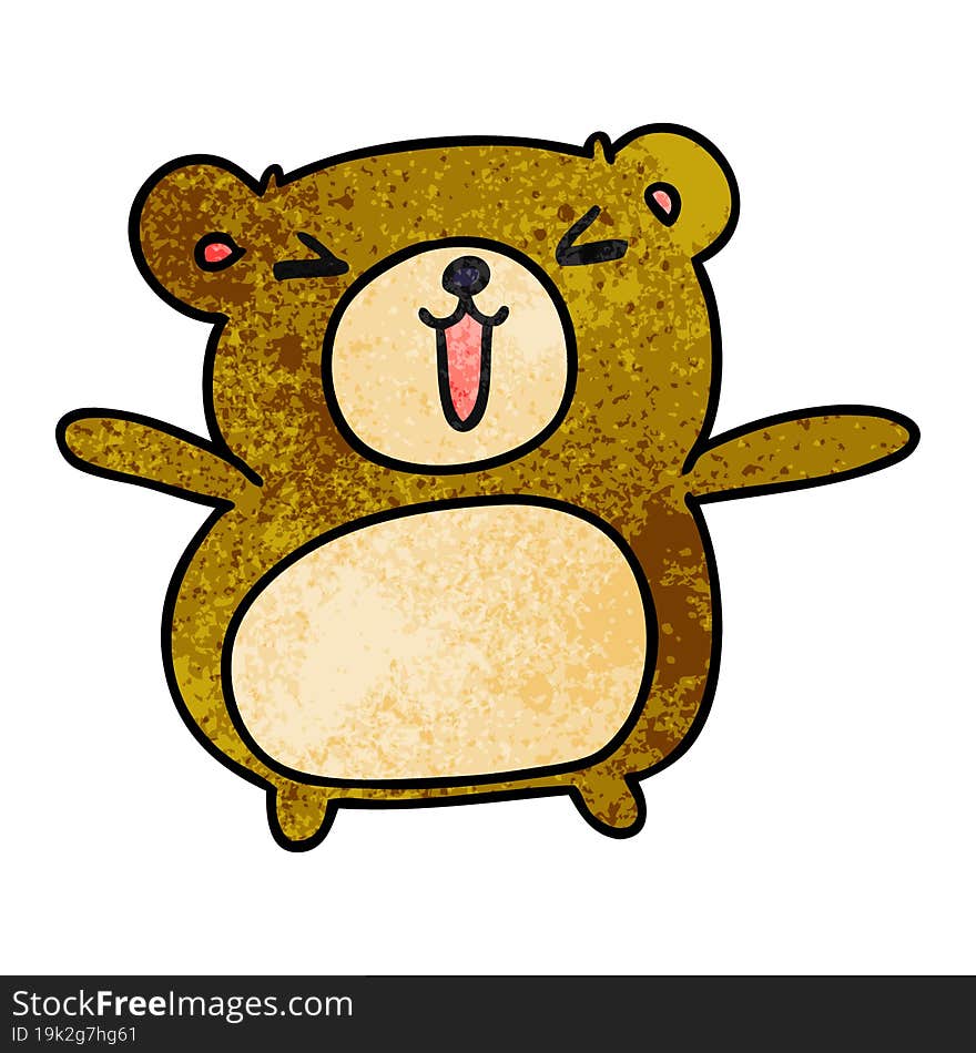 textured cartoon kawaii cute teddy bear