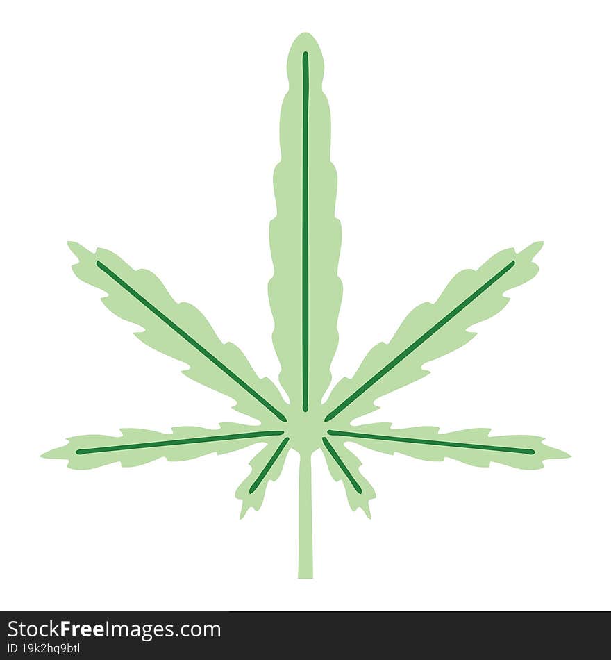 quirky hand drawn cartoon marijuana