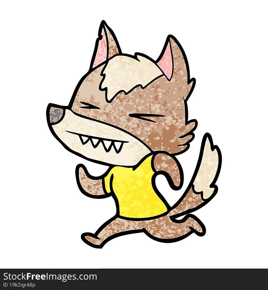 angry wolf cartoon. angry wolf cartoon