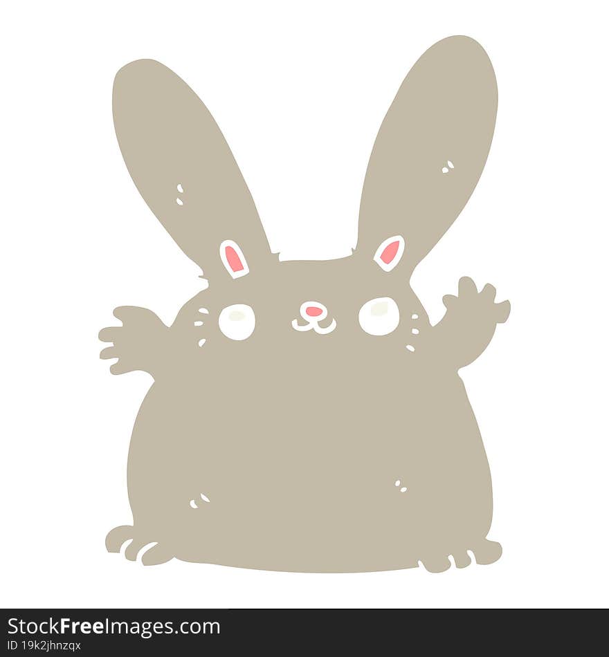 flat color style cartoon rabbit