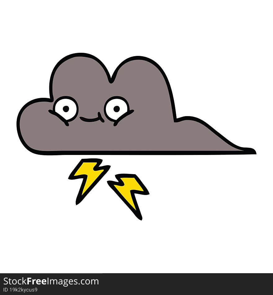 cute cartoon storm cloud