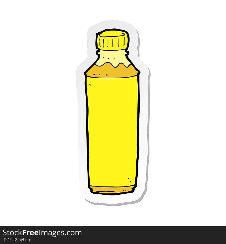 sticker of a cartoon juice bottle