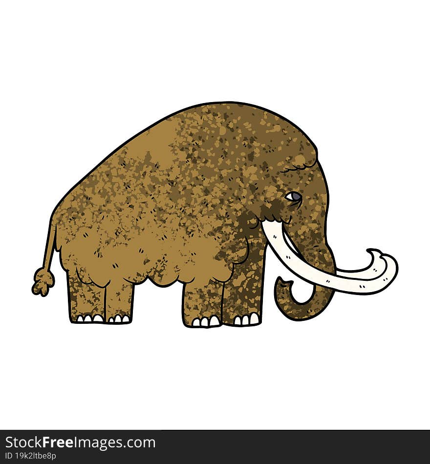 cartoon mammoth. cartoon mammoth