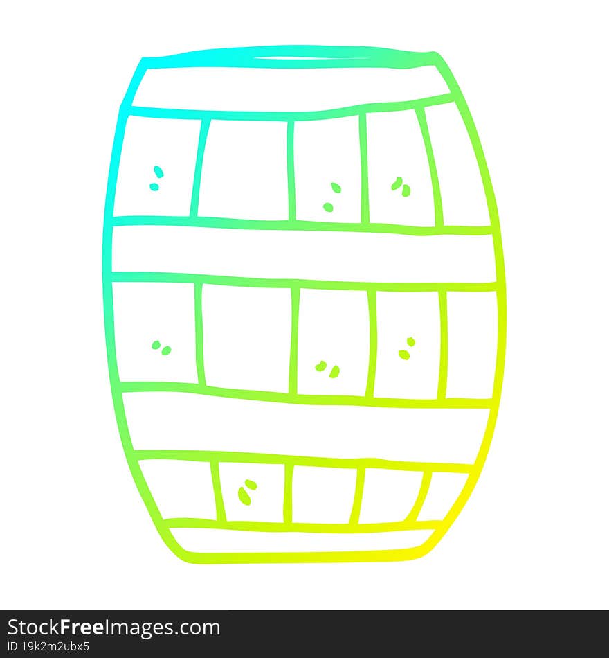 cold gradient line drawing cartoon barrel