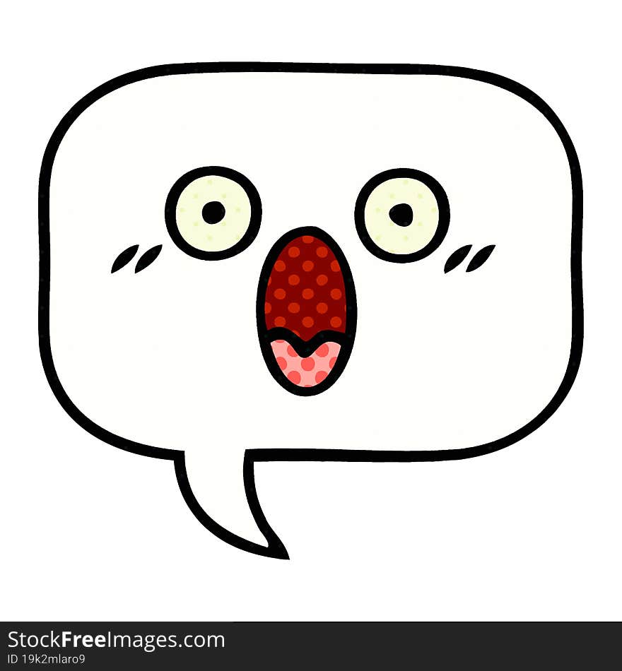 comic book style cartoon speech bubble