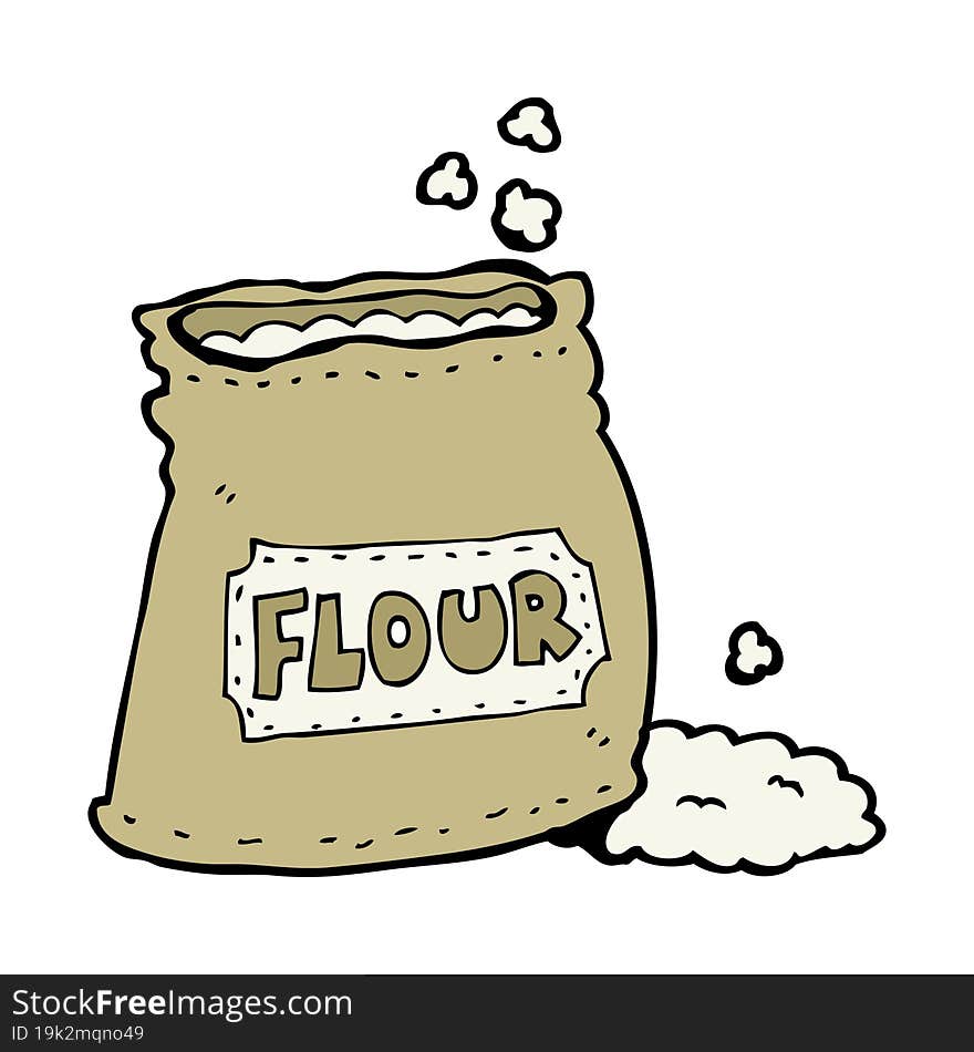 cartoon bag of flour