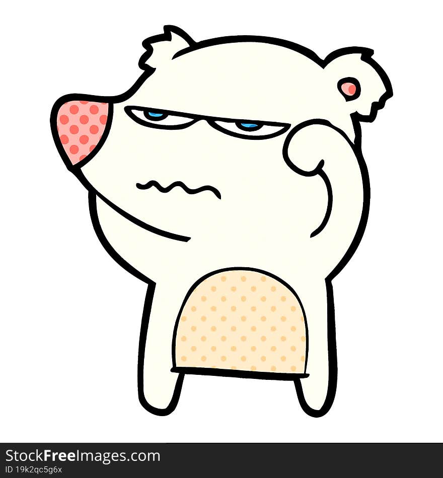 angry bear polar cartoon. angry bear polar cartoon