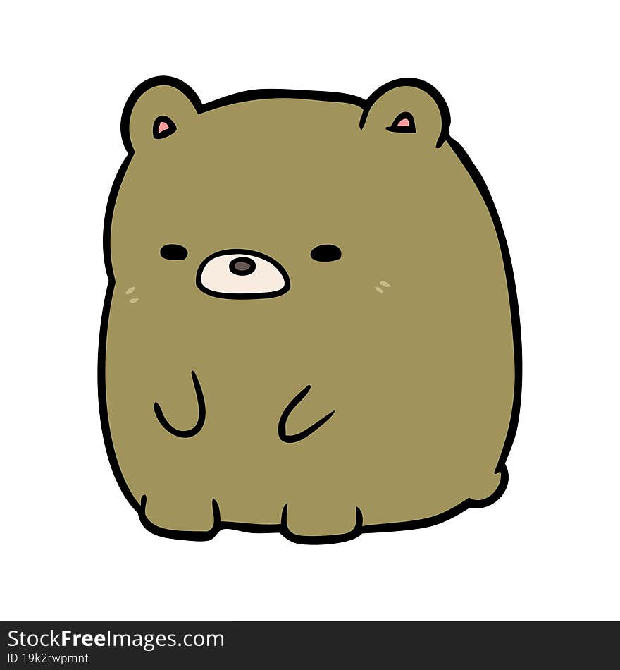 cute cartoon sad bear. cute cartoon sad bear