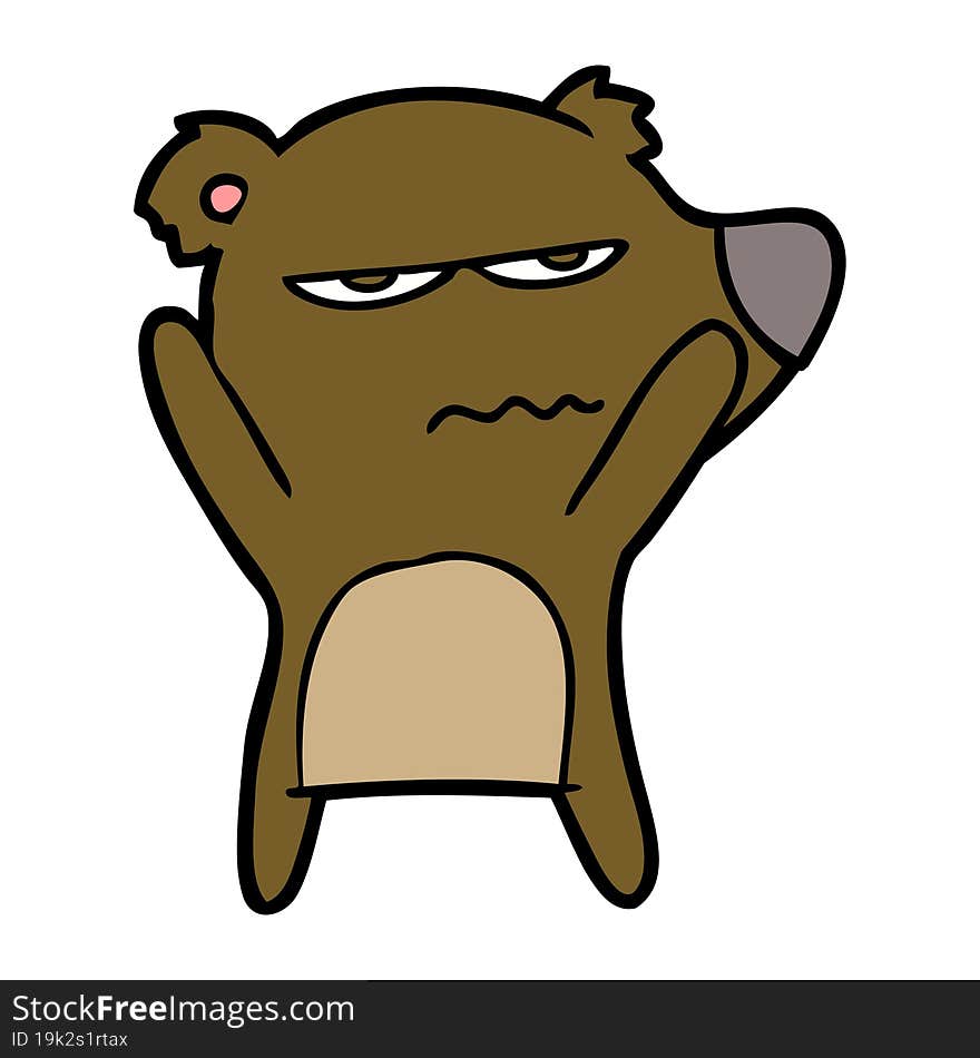 angry bear cartoon. angry bear cartoon