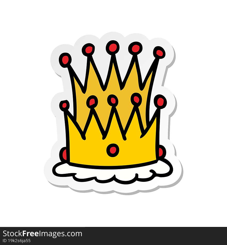 sticker cartoon doodle of two crowns