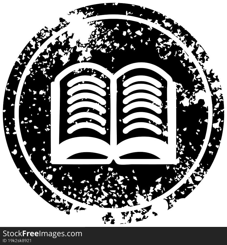 open book distressed icon