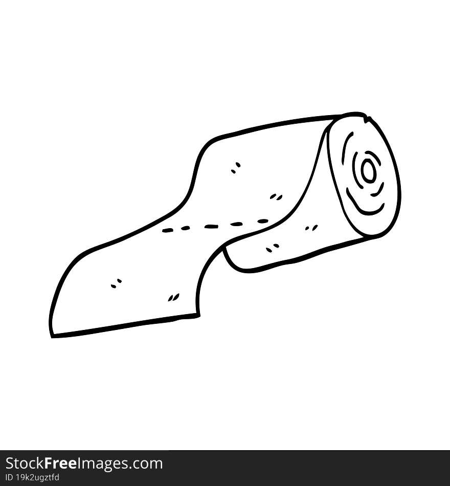 line drawing cartoon toilet roll