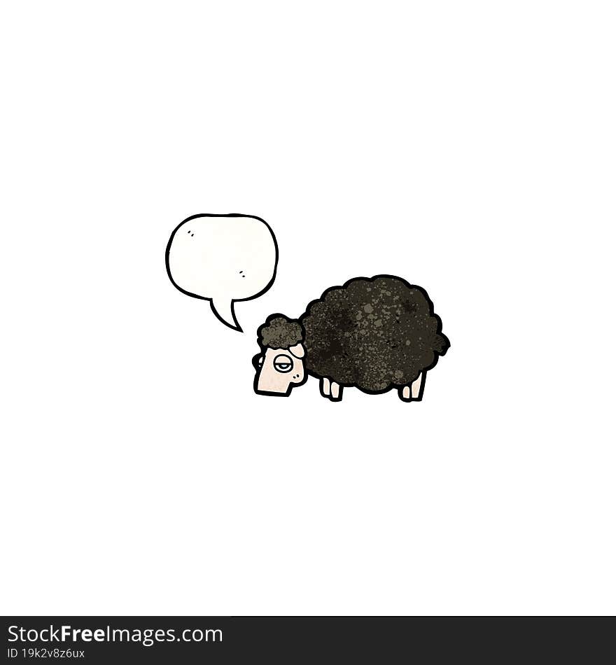 cartoon black sheep