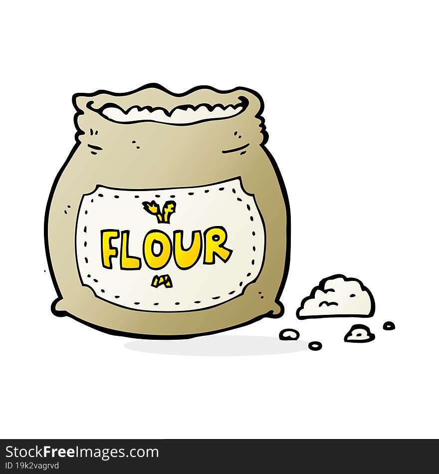 cartoon bag of flour