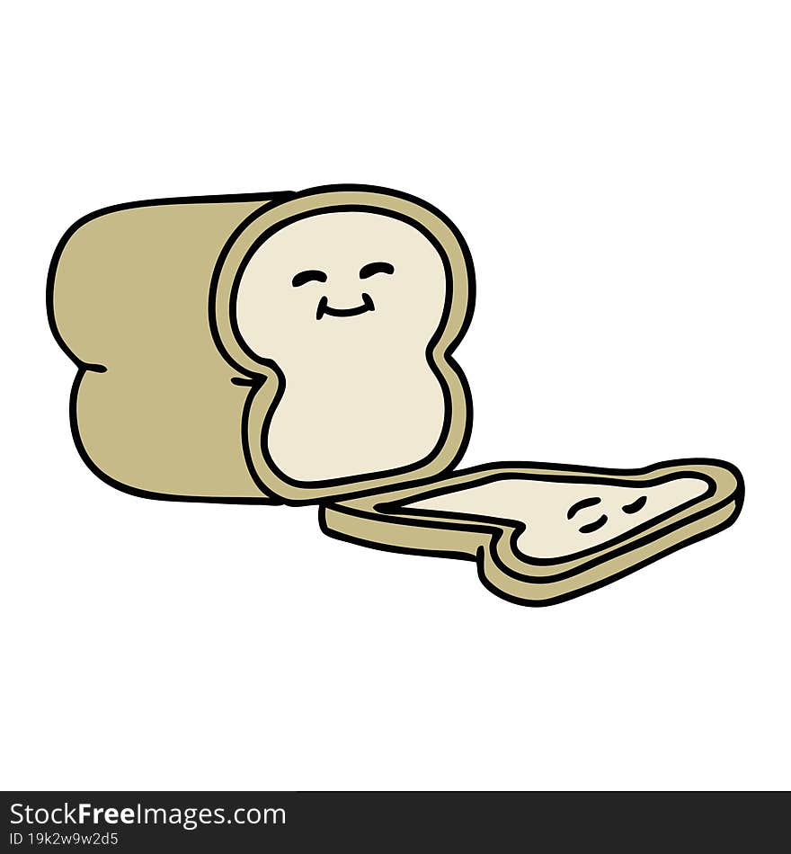 cartoon sliced loaf of bread