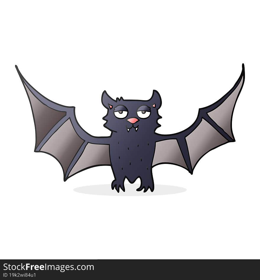 freehand drawn cartoon halloween bat