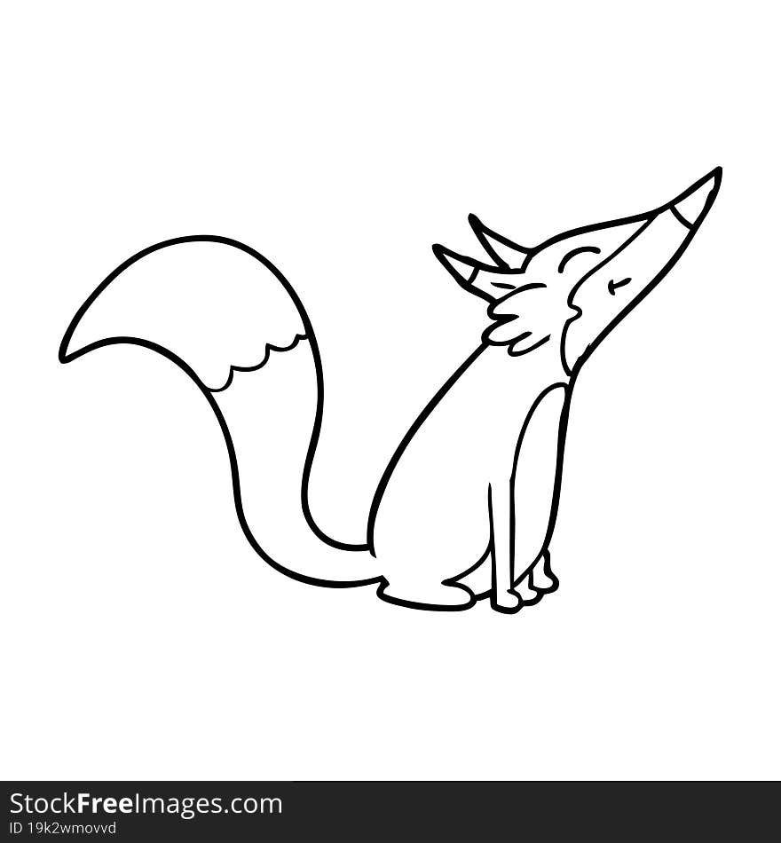 cartoon arctic fox. cartoon arctic fox