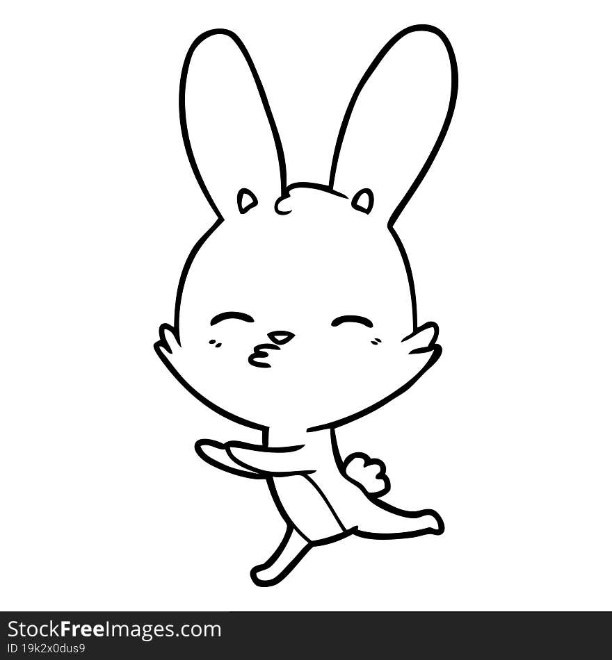 curious bunny cartoon. curious bunny cartoon