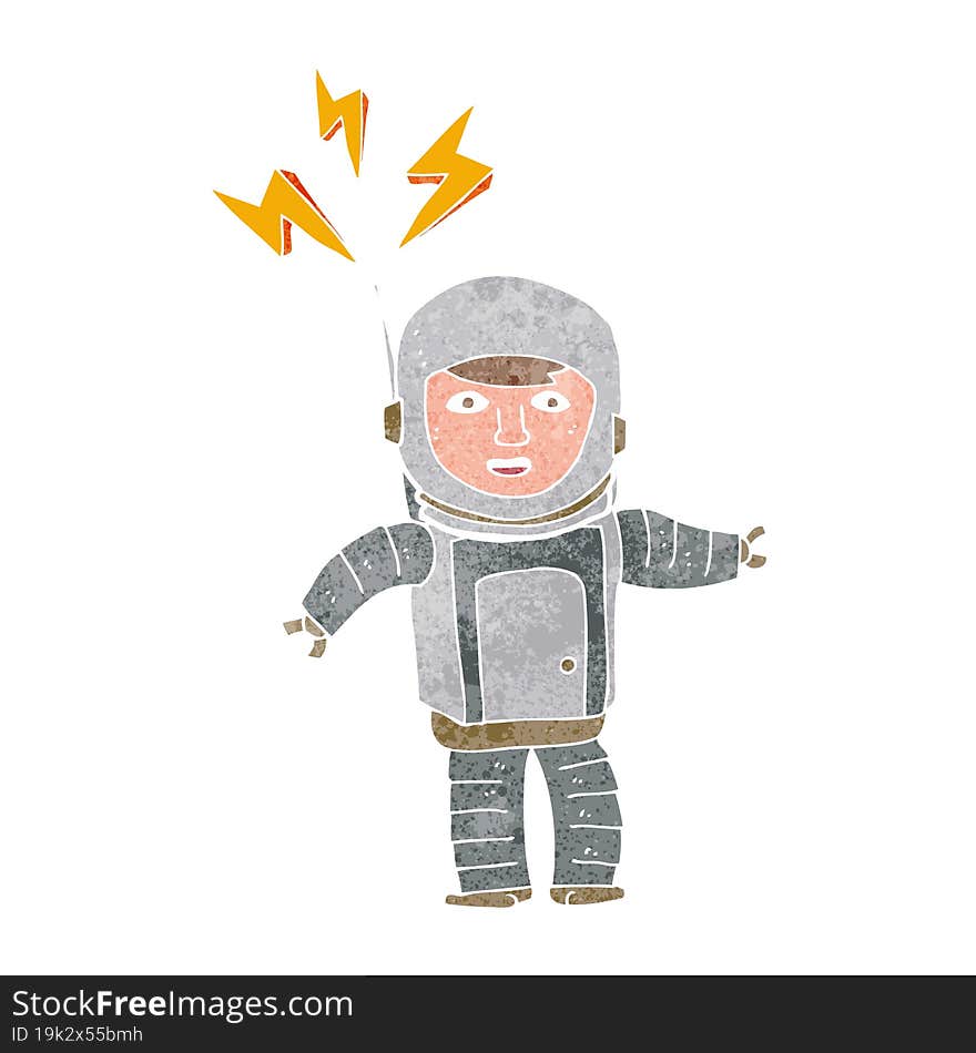 cartoon space man