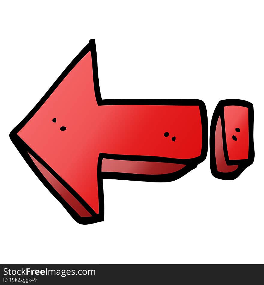 cartoon doodle arrow pointing direction