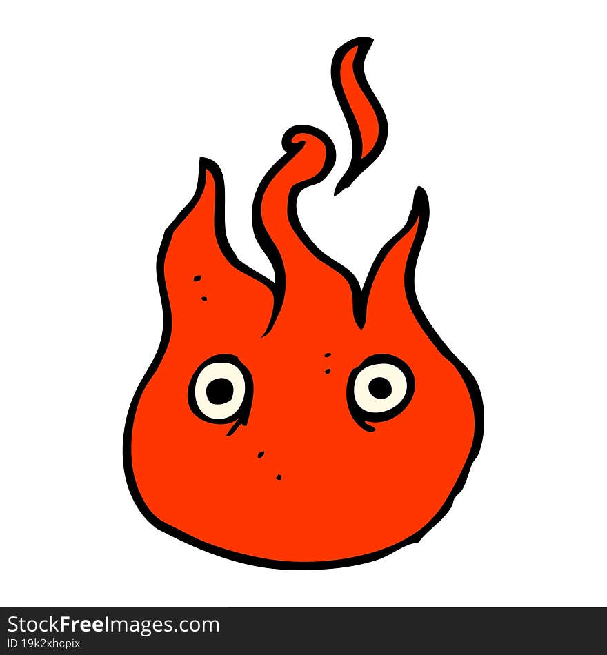 Cartoon Flame Symbol