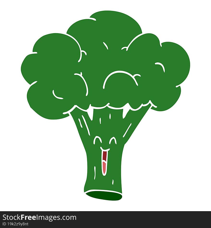 Cartoon Doodle Broccoli