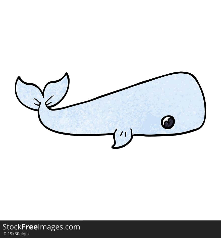 cartoon doodle sea whale