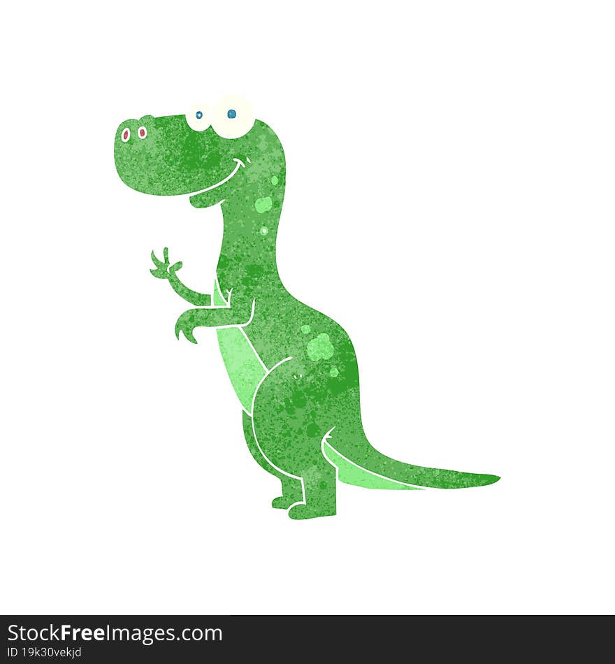 retro cartoon dinosaur