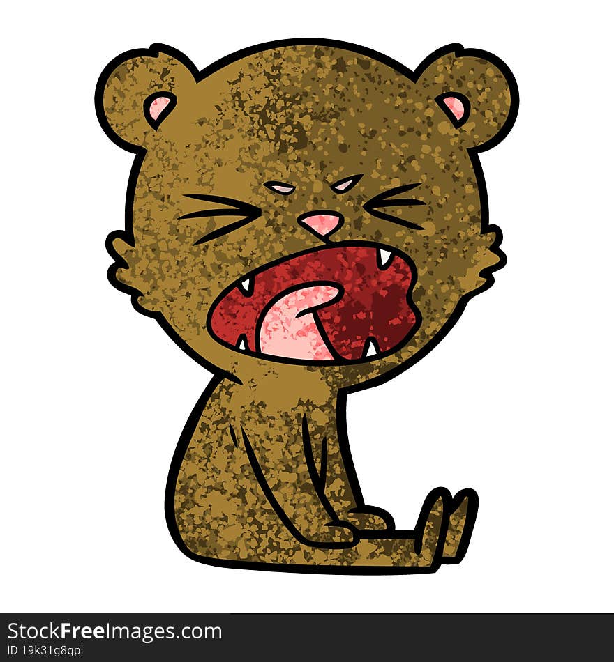 angry cartoon bear. angry cartoon bear