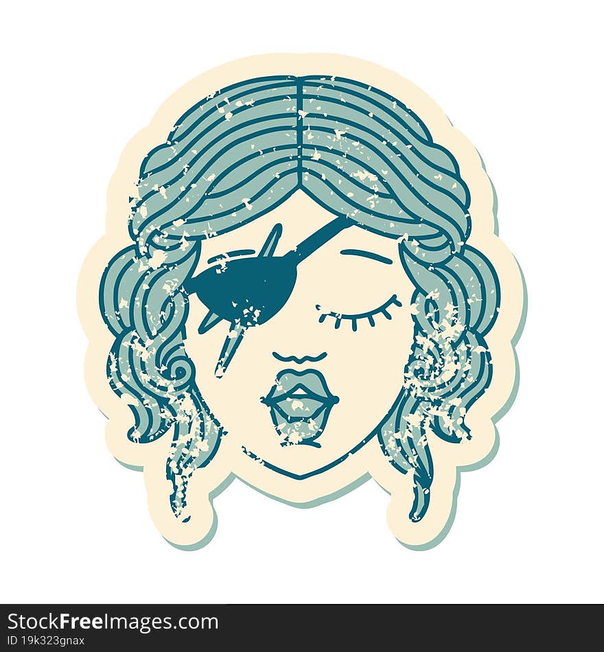 Human Rogue Character Grunge Sticker