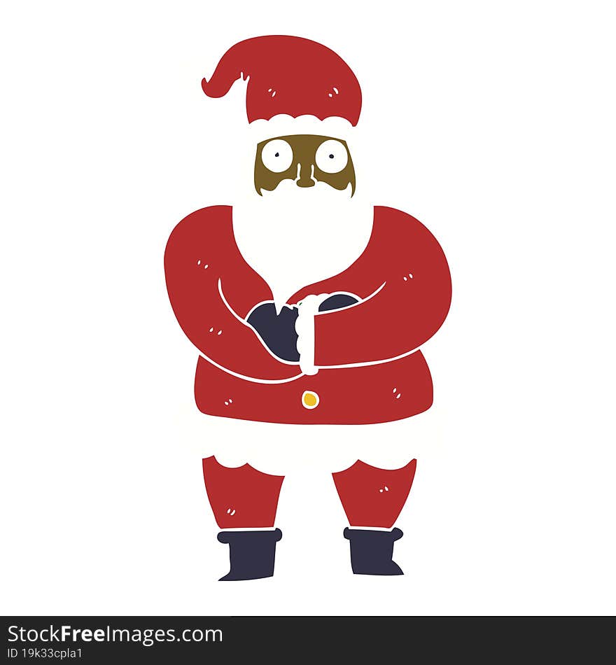 cartoon doodle santa