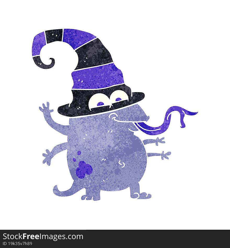 Retro Cartoon Halloween Alien