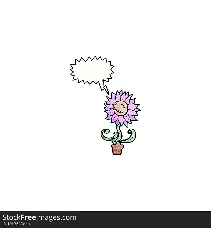 cartoon funny flower