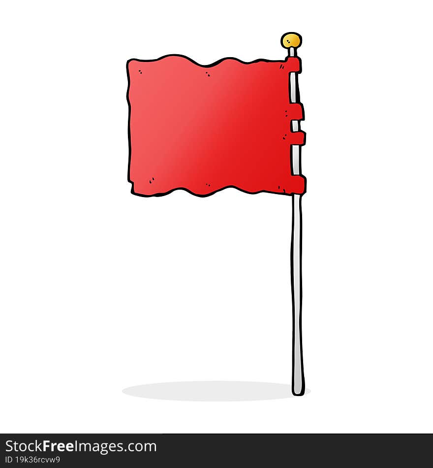 Cartoon Waving Flag