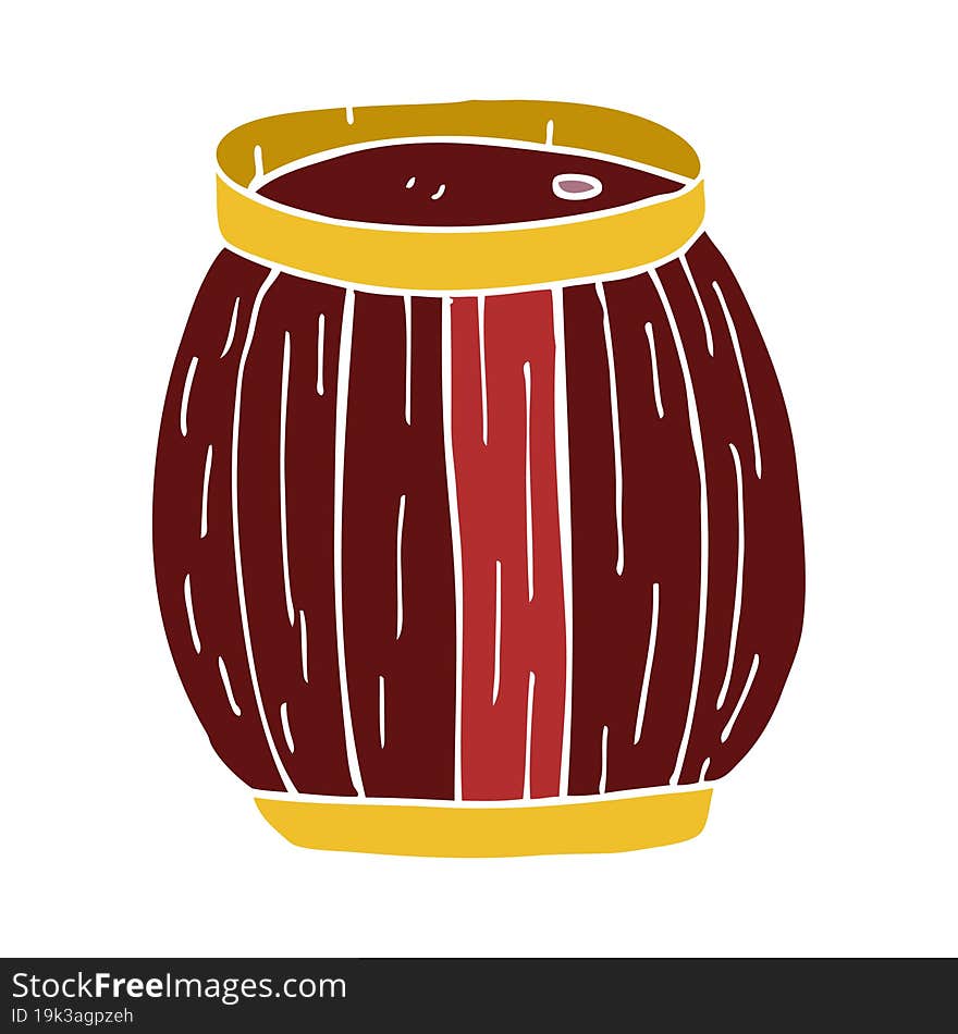 cartoon doodle of a barrel