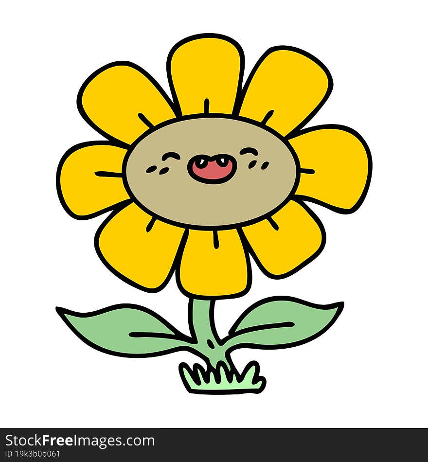 happy flower growing