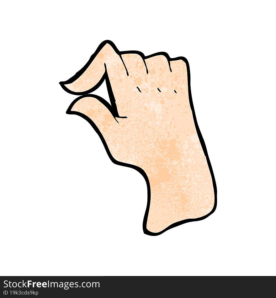 cartoon pinching hand symbol